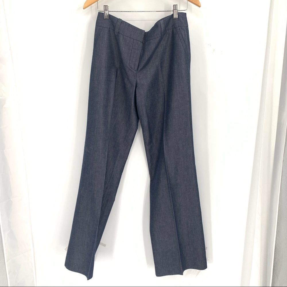 Trina Turk Steel Blue Straight Leg Trousers